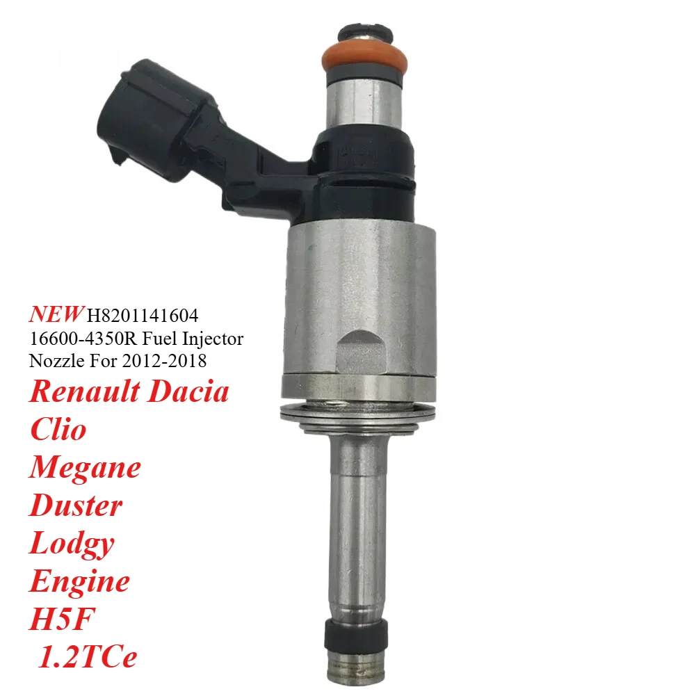 

NEW H8201141604 16600-4350R Fuel Injector Nozzle For 2012-2018 Renault Dacia/Clio Megane/Duster/Lodgy Engine H5F 1.2TCe