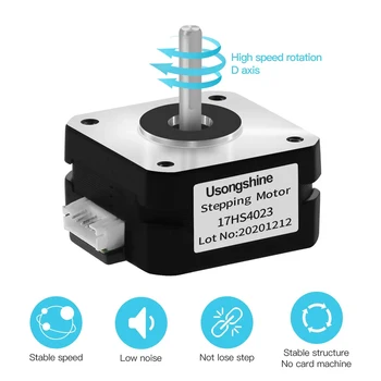 티타늄 압출기용 CNC 레이저 조각기 모터, 3D 프린터 모터, Nema17 17HS402, 3 스텝퍼 모터, 4-리드 22mm 42 모터, 0.7A 12V 14N.cm 