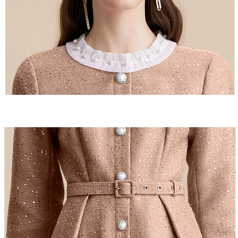 Dresses for Women New Long Sleeve O-Neck Slim Women Dress Elegant Sashes A-LINE Dress Women Vestidos De Verano Mujer 2025 Q841