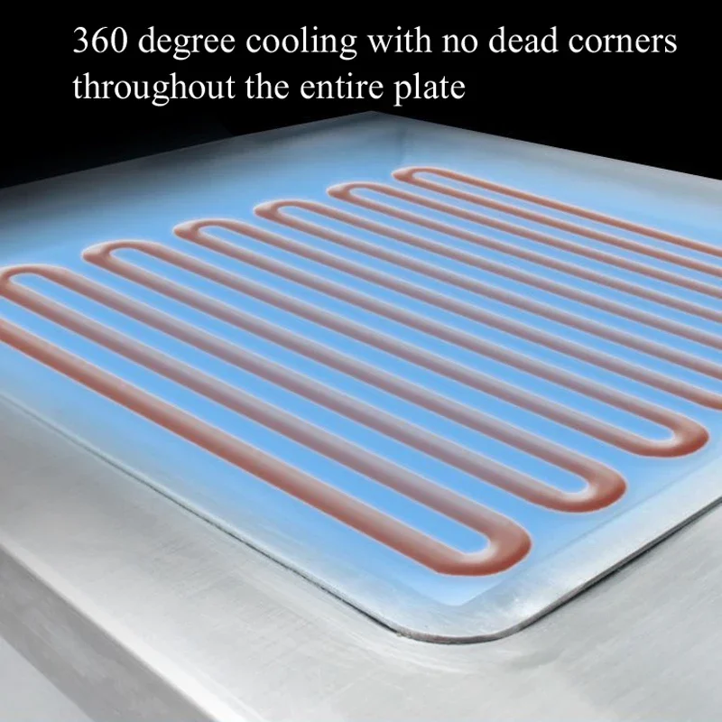 Máquina de sorvete laminado frito, iogurte frito, smoothie de frutas, freezer, mesa, máquina comercial de rolo de sorvete frito