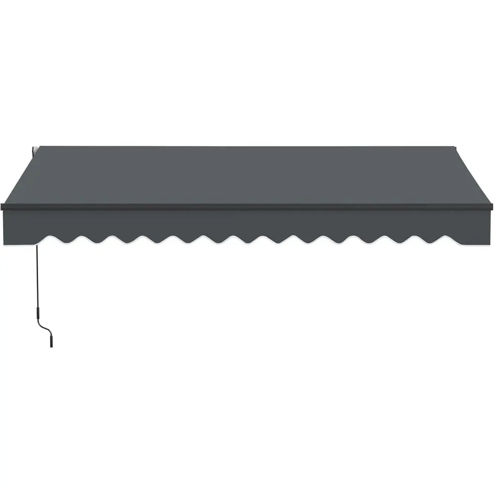 

Маркиза ручная 13x10 футов, черная, с защитой от УФ-излучения, с ручным приводом, для террасы, веранды, заднего двора - угольно-серая