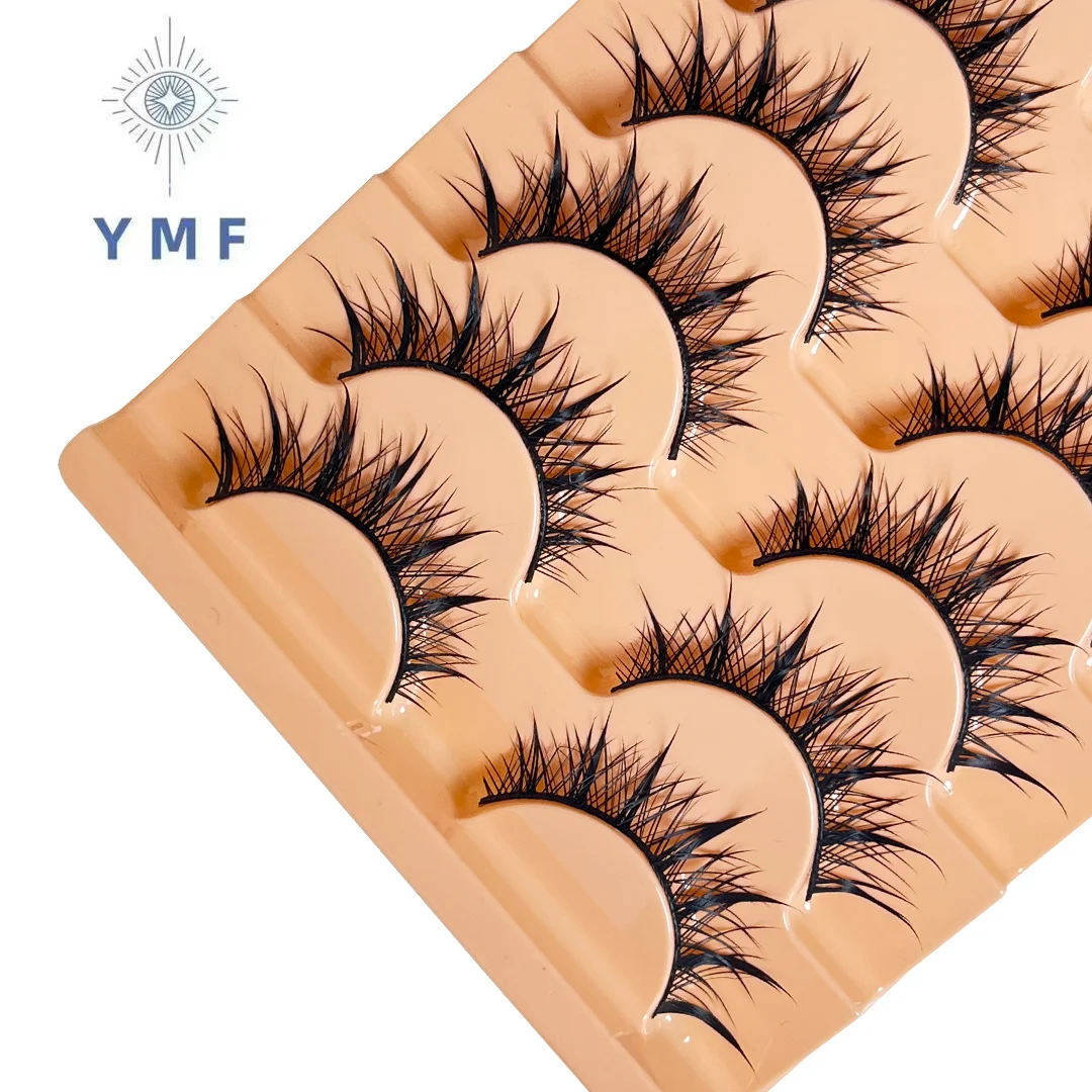 Comic Eyelashes 7 Pairs of False Eyelashes Natural Nude Makeup Daily Can Support Double Eyelids Eyelashes