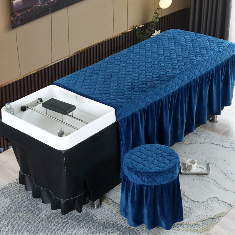 Beauty Salon Bed Skirt Hair-washing Bed Cover Massage Table Bed Cover Sheet Bedskirt SPA Treatment Table Cover