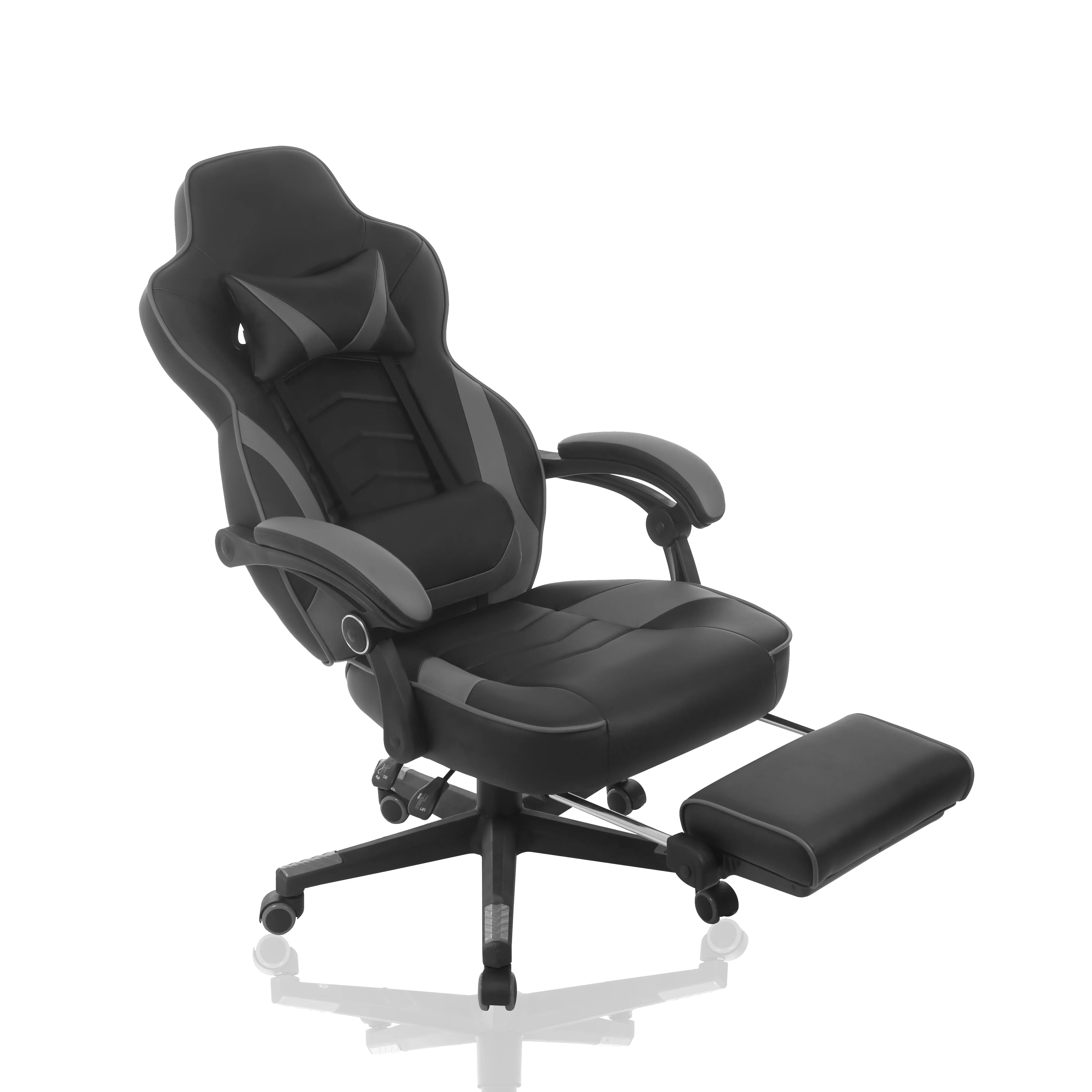 Comfortable Swivel Gaming Chair With Footrest PC Gamer Racing Computer Chair