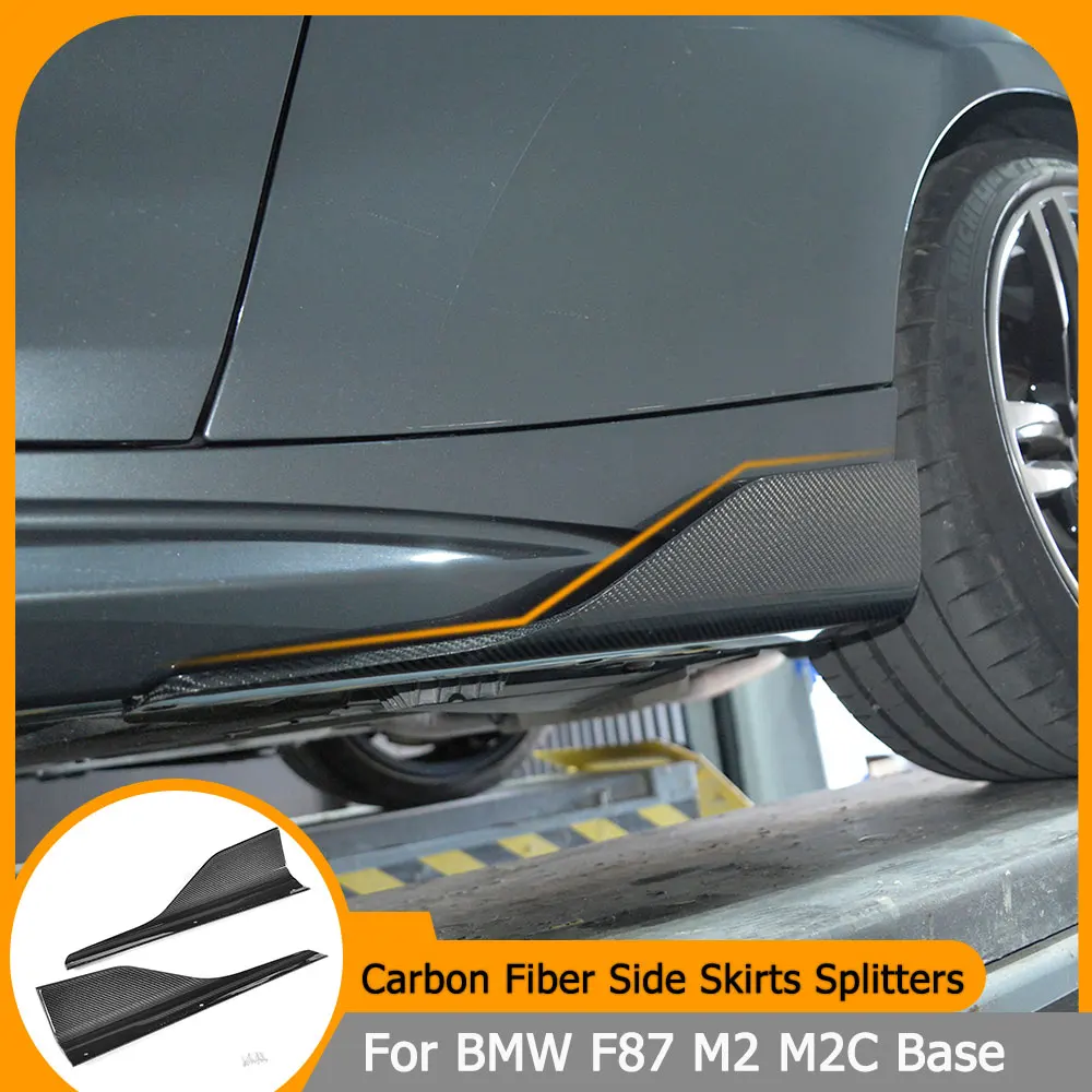 

Боковые юбки из углеродного волокна автомобиля, разветвители, фартук, клапаны для BMW F87 M2 M2C Base Coupe, 2-дверные, 2016-2020, гоночные боковые разветвители FRP