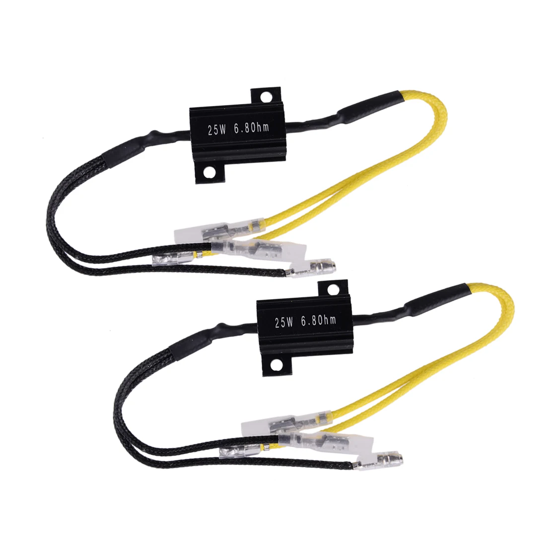 

2Pcs Turn Singal LED Motorcycle Mini Indicator Blinker Load Resistors 12V 25W 6.8Ohm Resistance New