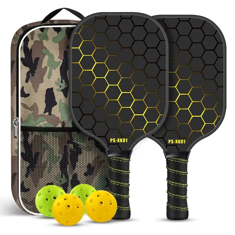 Pickleball Paddle Tennis Rackets Frosted 3K Carbon Fiber Surface PP Honeycomb Core Offensive Paddle Enhanced Control Power Spin