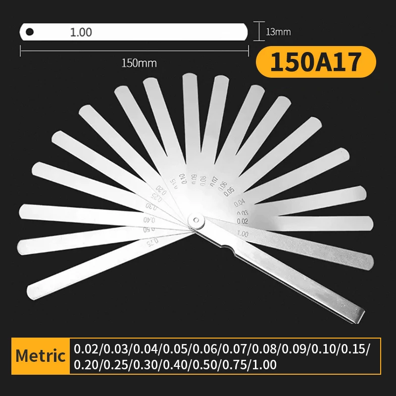 مقياس المحسس متري قياس السماكة مجموعة لقياس ورقة قياس شفرات صمامات أوراق الشجر من صمامات شرارة التوصيل أدوات قياس الفجوة #3