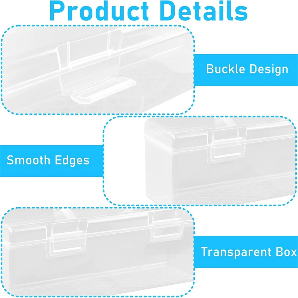 ADP-2Pcs Paint Storage Box Craft Storage Box Handle,30 Bottle Capacity Paint Storage Box for 2 Fluid Ounces Acrylic Paint