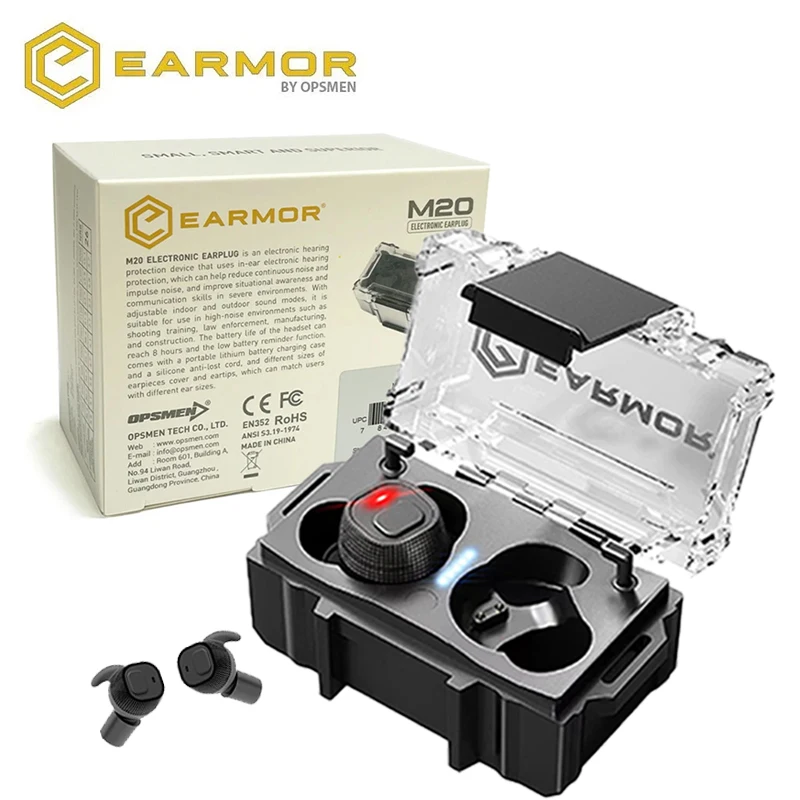 casque-electronique-earmor-m20-anti-bruit-bouchons-d'oreilles-anti-bruit-protege-oreilles-pour-le-tir-protection-auditive-nrr26db