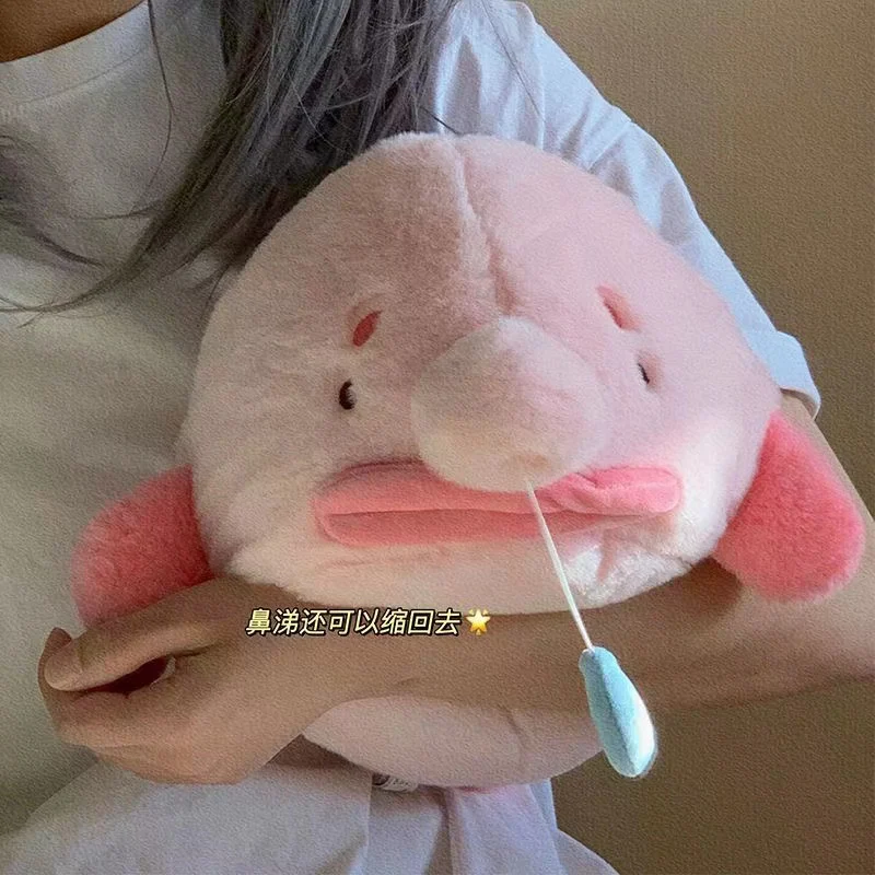 Creative 38CM Kawaii Pull Snot Baby Whale Toys Pink Funny Stuffed Dolls Super Soft Pillow Home Decor Cute Girls Birthday Gifts