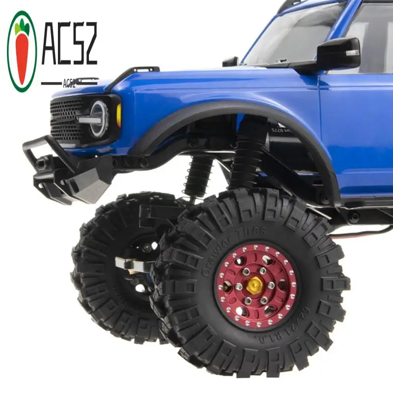 

AC52-4Pcs 62X21mm 1.0 Inch Metal Beadlock Wheel Rim Tire Set For 1/18 1/24 RC Crawler Car Axial SCX24 AX24 TRX4M FCX24