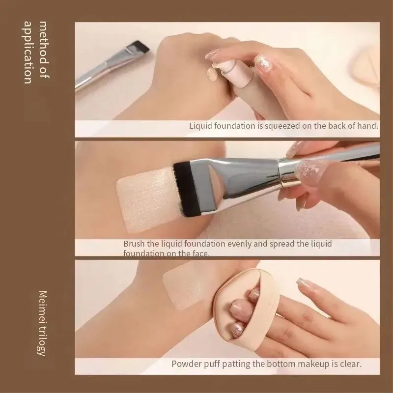 Pinceau ultra fin pour fond de teint et contour du visage, pinceaux de maquillage, fond de teint plat, crème de mélange, pinceau ligne, outil de beauté, nouveau
