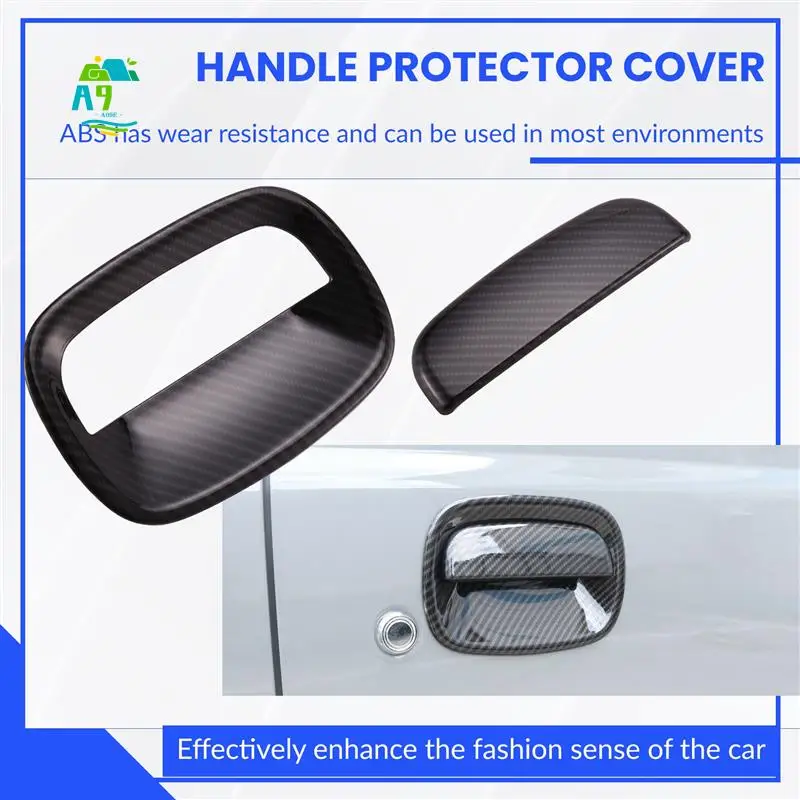 

A09E-Door Handle Shell Outer Door Handle Decoration Cover ABS Carbon Fiber Grain For -Suzuki-Jimny 2019 2020 2021 JB64 JB74