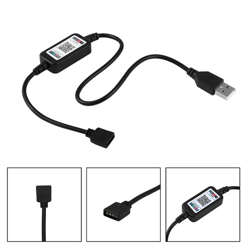 New 1Pc Bluetooth-compatible Light Ribbon RGB Wireless Home LED RGB USB Strip Controller