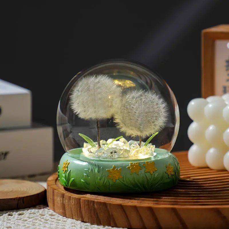 Dandelion Immortal Dried Bouquet Nightlight Ornaments Birthday Gift Girlfriend Girlfriend Girlfriend High-class Sense Niche