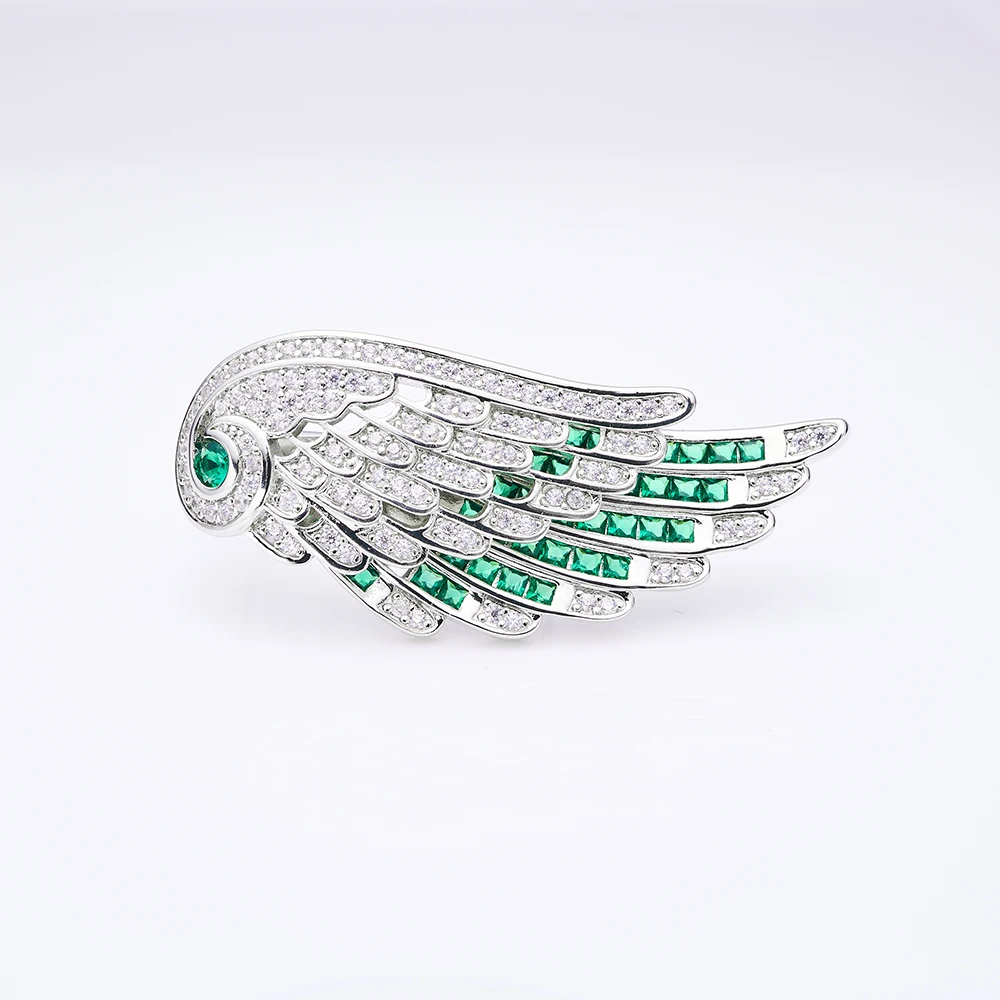 014428 Anelli romantici per le donne Anello con ali d\'angelo Gioielli da sogno Cubic Zirconia Gioielli con dita Accessori da sposa per feste di nozze