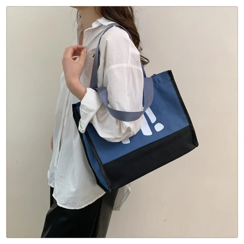 Large-capacity Canvas Shoulder Bag Female Autumn Korean Leisure Handbag Japanese Joker Tote Luxury Brand Female Shoulder Bag