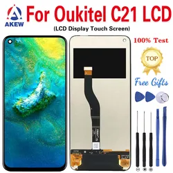 AKEW New Original For Oukitel C21 LCD Display OUKITEL C21 Touch Screen C21 Digitizer Assembly Phone Replacement Pantalla Parts