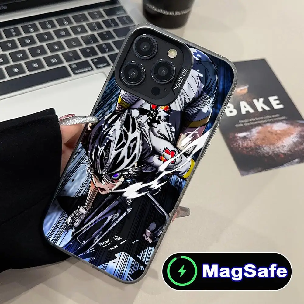 

Чехол для телефона Wind Breaker Kaneshiro для iPhone 16, 15, 14, 13, 12, 11 Pro Max Plus, полупрозрачный цветной чехол MagSafe, роскошный чехол