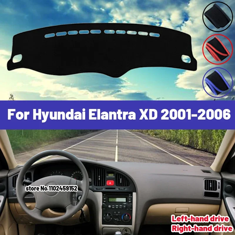 

Высококачественный коврик на приборную панель для Hyundai Elantra XD 2001-2006, защита от солнца, светонепроницаемый, анти-УФ, для интерьера, 2005 год