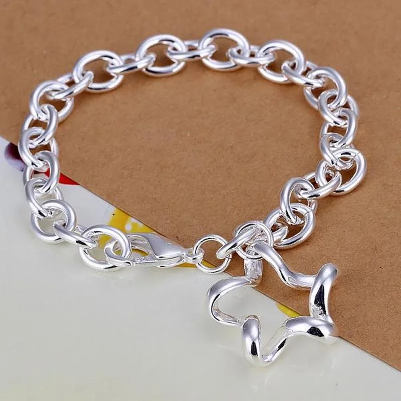 

Классические браслеты со звездами из стерлингового серебра 925 пробы для женщин, роскошные модные вечерние свадебные аксессуары, ювелирные изделия, рождественские подарки