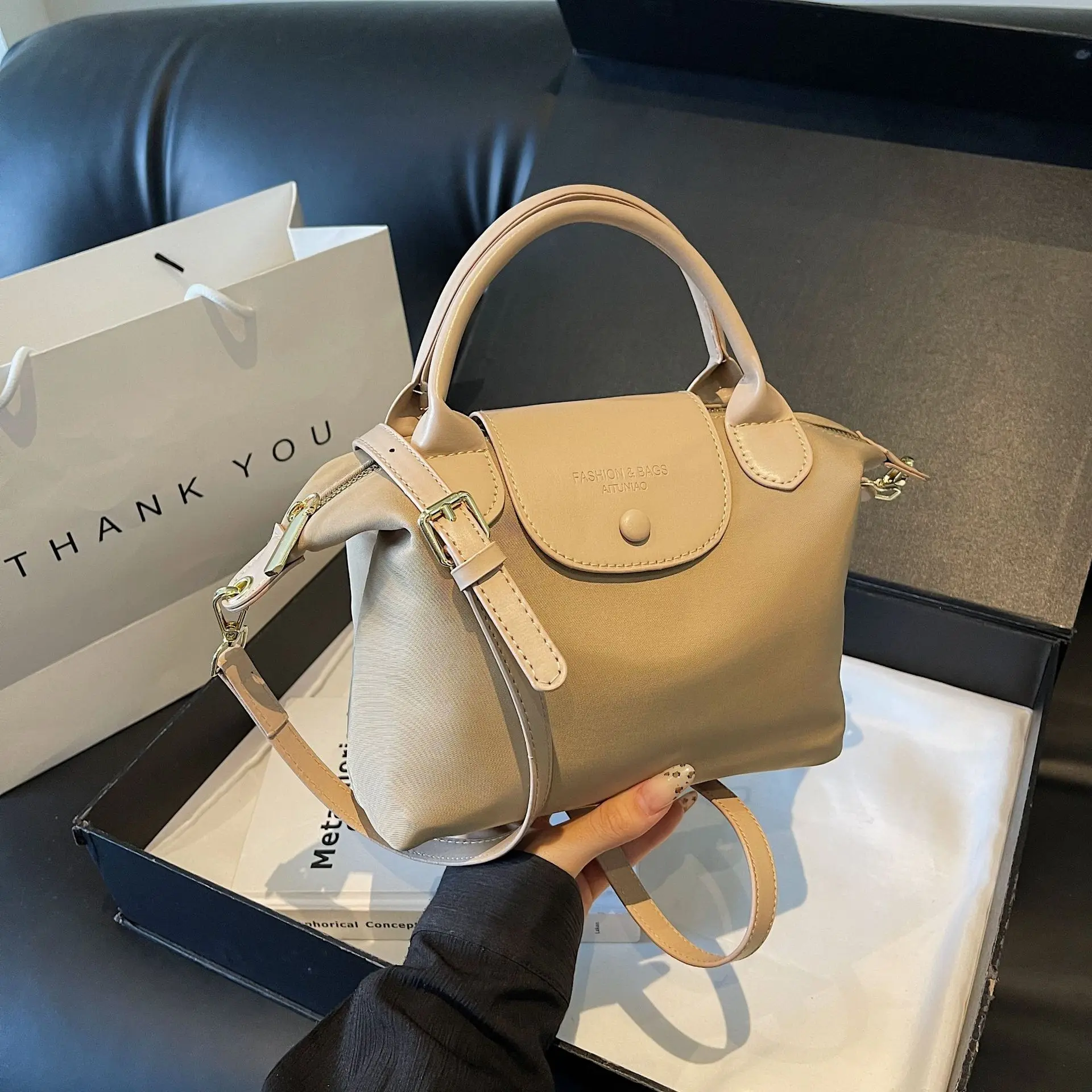 حقيبة زلابية جديدة منقوشة بالتنين - محفظة مرقعة مصنوعة يدويًا مع حزام قابل للتعديل، حقيبة كروس وحقيبة كتف فريدة للنساء #2