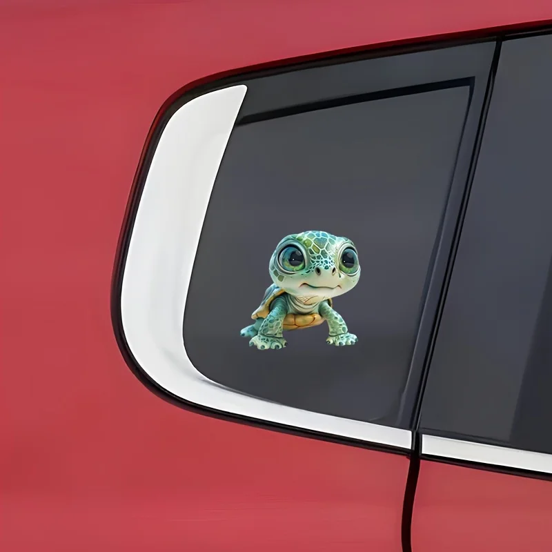 Waterproof PVC Turtle Stickers - Green Turtle Decals for Cars, Motorcycles Cover And Decoration - Car Window Decals