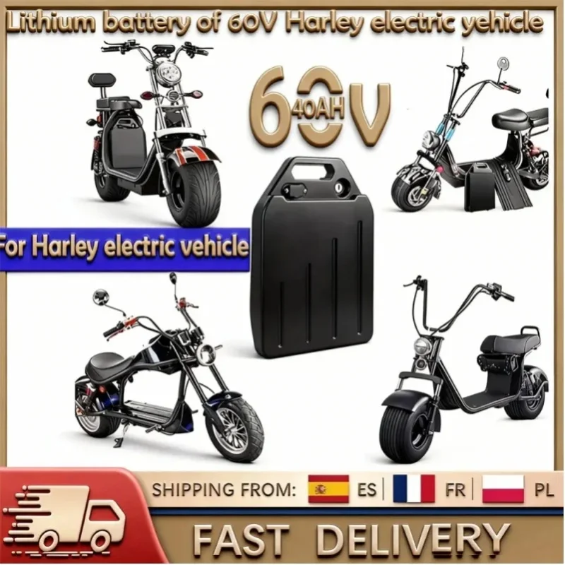 60V 20Ah 30Ah 40Ah 18650 Lithium-Ionen-Akku, wiederaufladbar, für Harley Citycoco Motorrad
