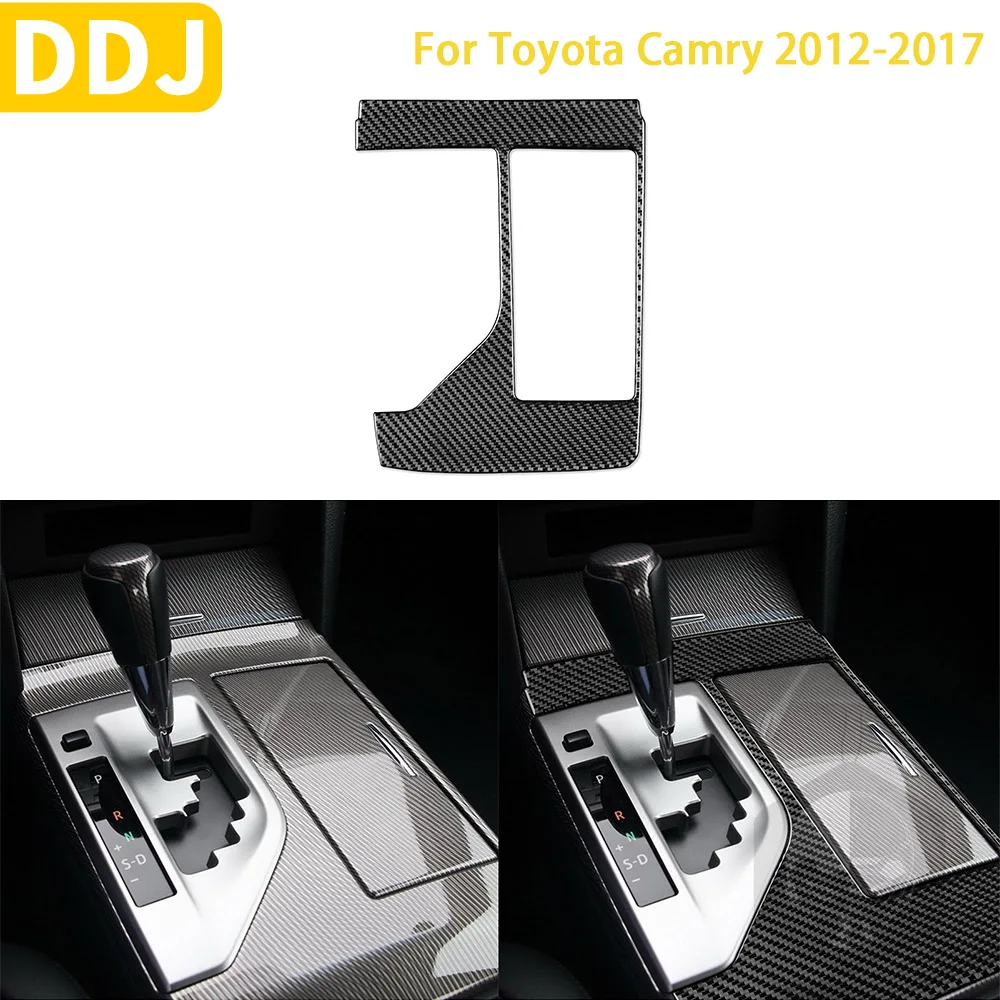 

For Toyota Camry 2012-2017 Asian Edition Car Accessories Carbon Fiber Interior Gear Panel Trim Stickers Decoration