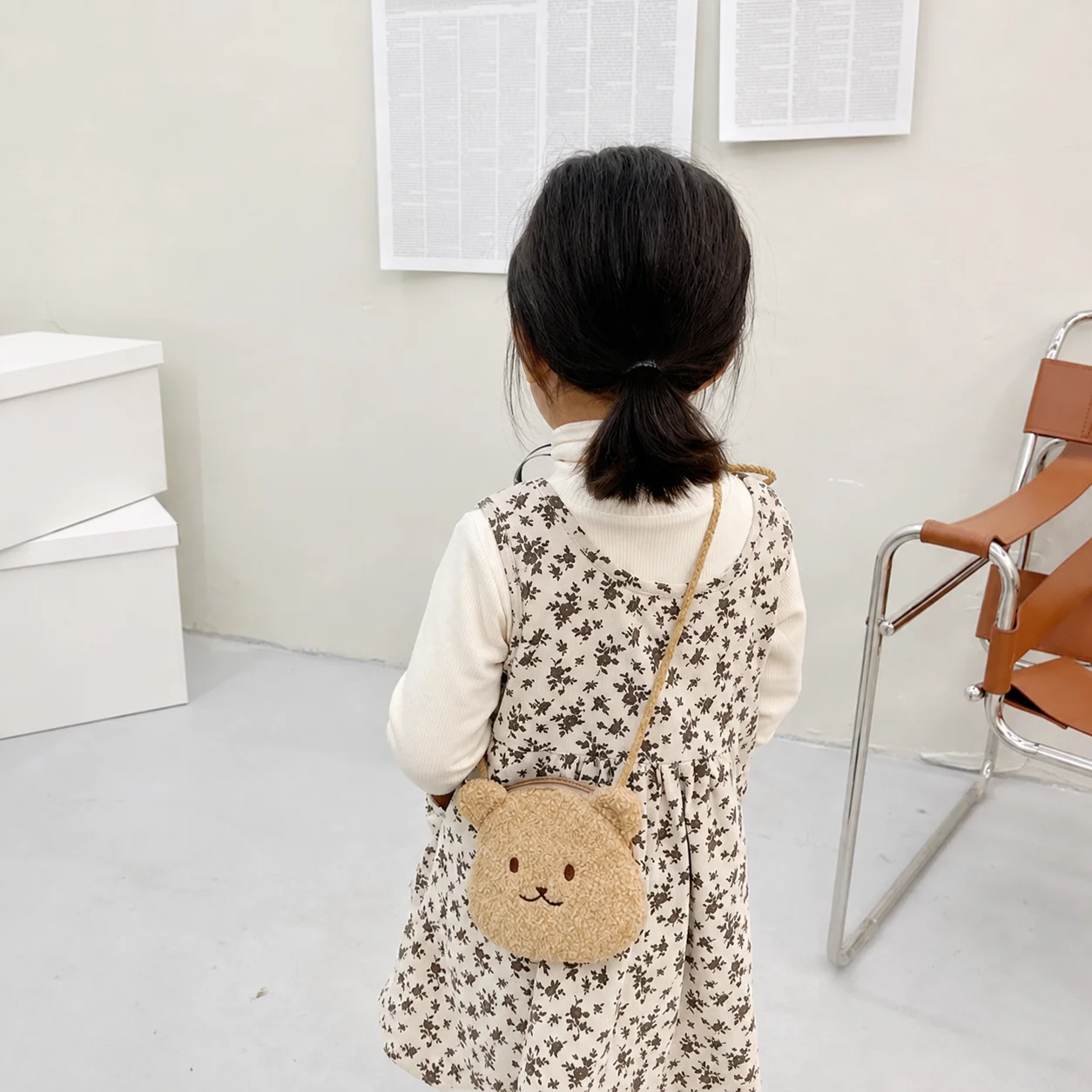 Kids Single Shoulder Bag Soft Kids Casual Shoulder Bag Rabbit Kids Bag Casual Plush Cartoon Handbag For Casual Playing Single