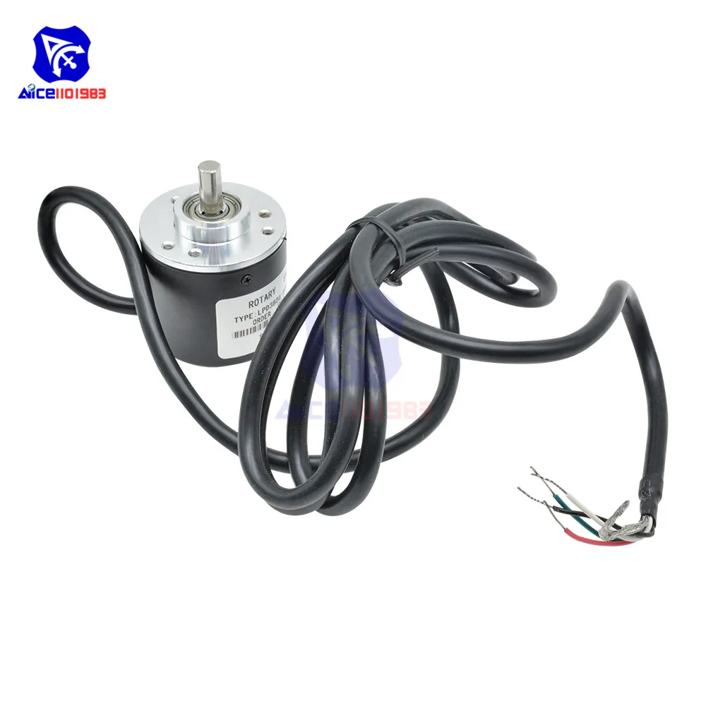 Diymore Encoder 360 P/R / 600 P/R Optische Incrementele 5-24V Ab Twee fasen 6Mm As