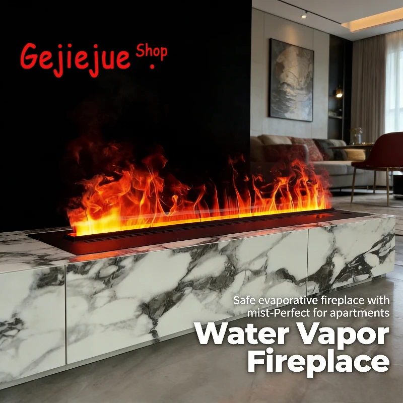 

Large Flame Effect Fireplace Oversized Floor-Standing Fireplace Royal Style for Middle Eastern Palace-Style Villa Fire Place