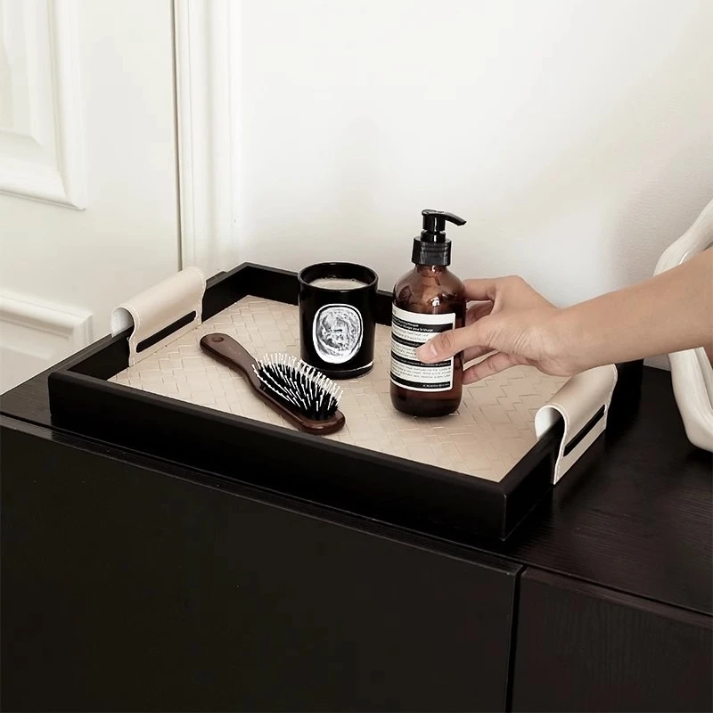 Table Decoration Tray Minimalist Wooden Jewelry Tray  Living Room Aromatherapy Storage Trays Luxury Aesthetic Pretty Plate