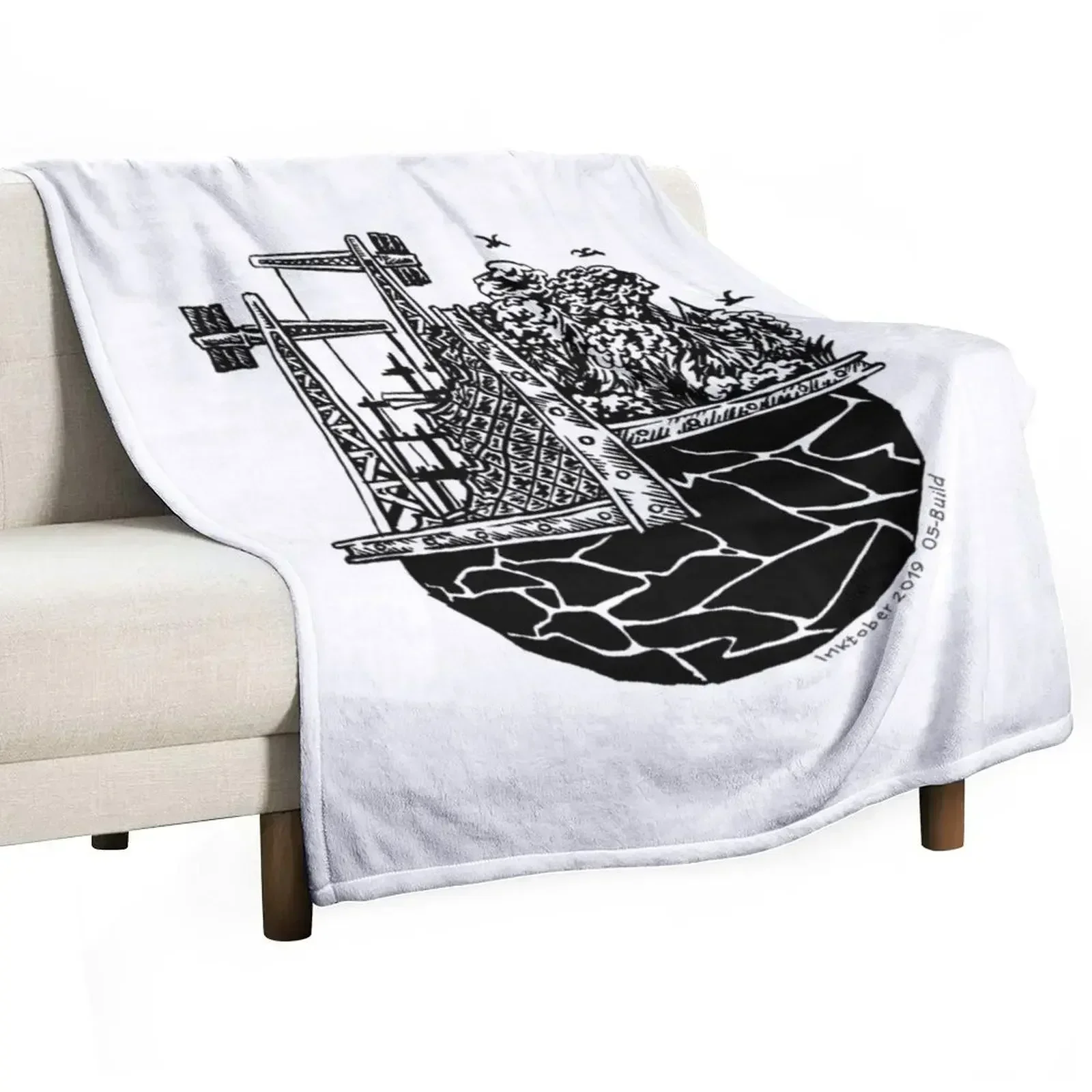 Build Throw Blanket Retros bed plaid Heavy Single Soft Plaid Thermal Blankets