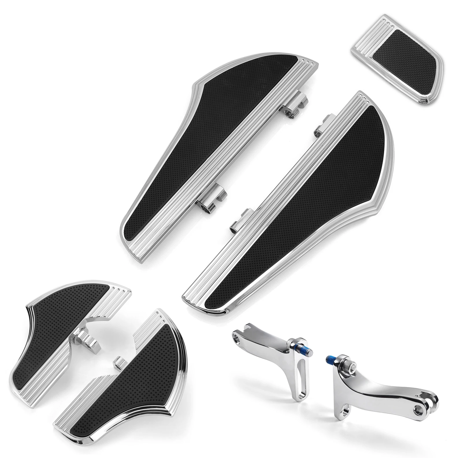 Chrome Defiance Floorboards Heel Toe Shifter Lever For Harley Davidson Touring Street Glide 1980-2023 Road King Special
