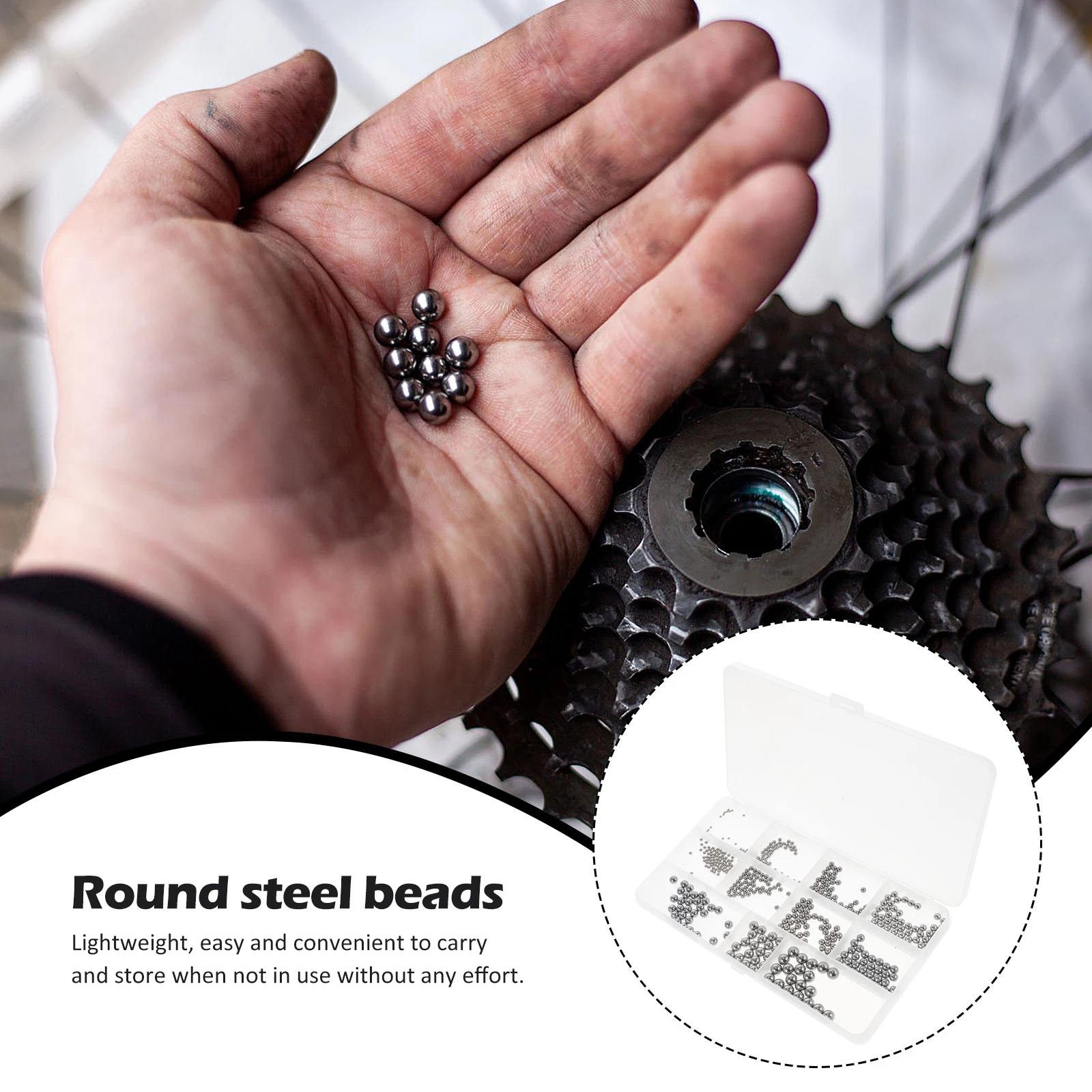 

510 pcs Stainless Steel Balls Smooth Bearings Replacement Kit Round Steel Beads For Bicycles Furniture Door Locks