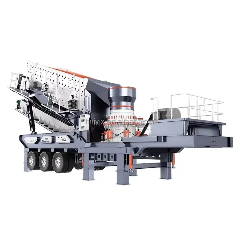 2026 CE Wheel Type Mobile Cone Crusher Plant for Crushing Processing Basalt Quartz Granite Hard Stone Gravel for Quarry