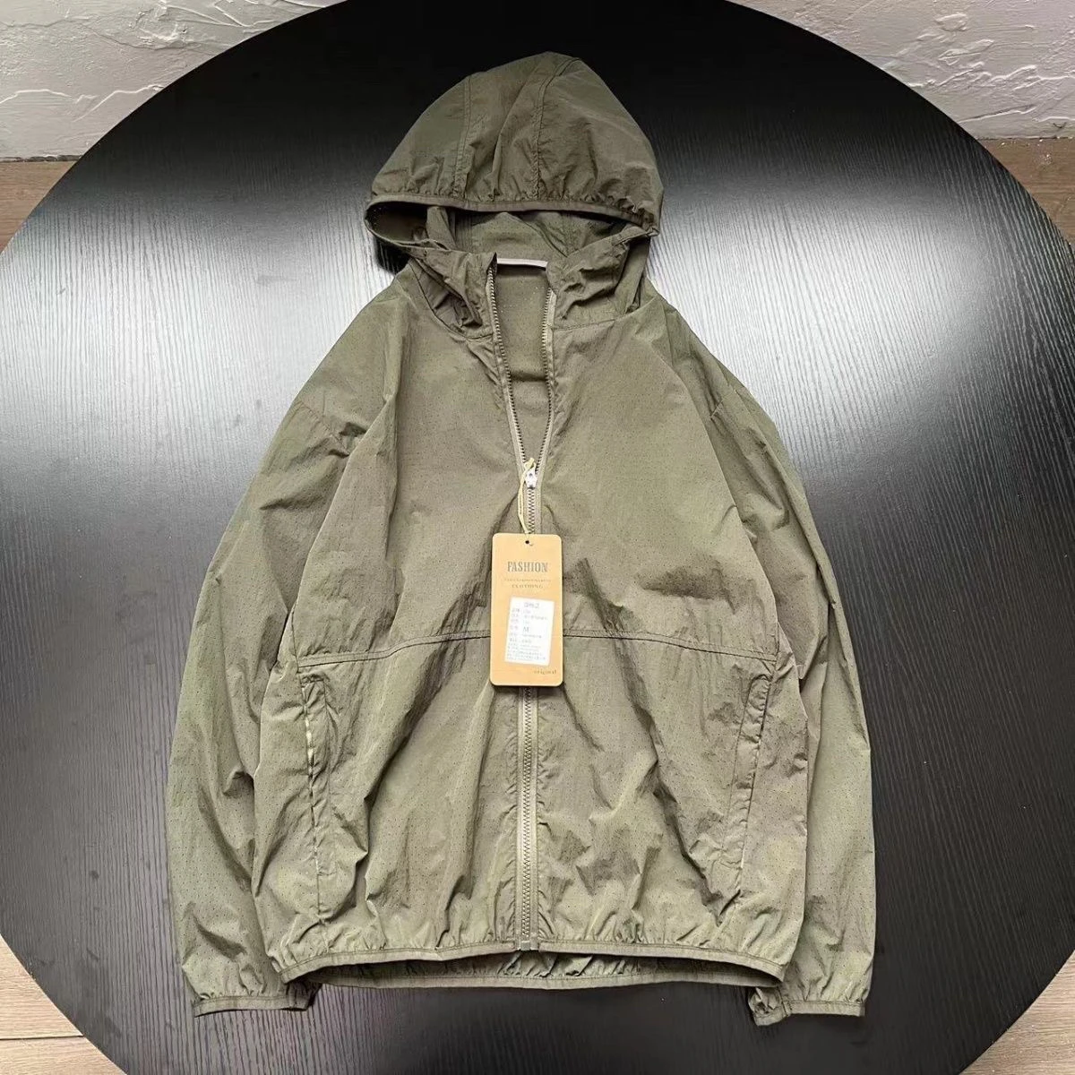 

2025 Summer ex Laser Perforated Breathable Hooded Casual Sports Sun Protection Jaet Skin Clothes Thin Long Sve Zipper