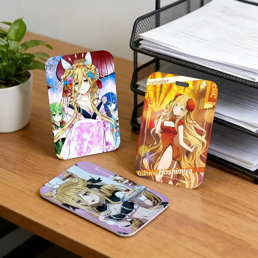 Hoshimiya Mukuro Anime Date A Live Black Lanyard Card Holders Student Meal Cards And Campus Ids School
