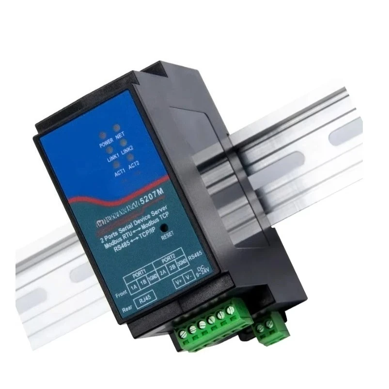 zlan5207m-2-port-rs485-to-ethernet-modbus-gateway-din-rail-iot-serial-server-with-mqtt-json-support