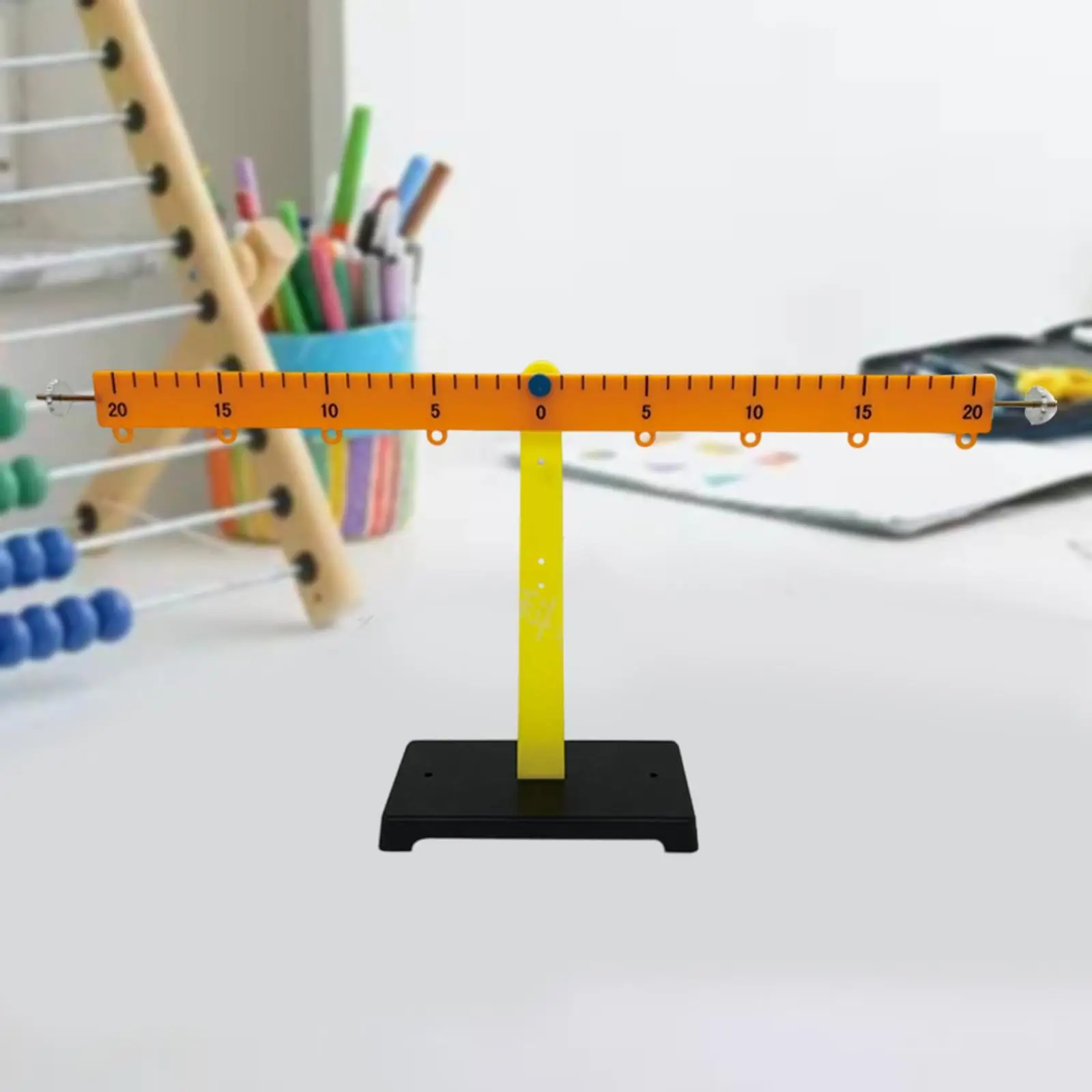 Lever Balance Scale and Support Leverage Ruler Experiment Mechanical Sturdy Physics Teaching Portable Hook Code Ruler