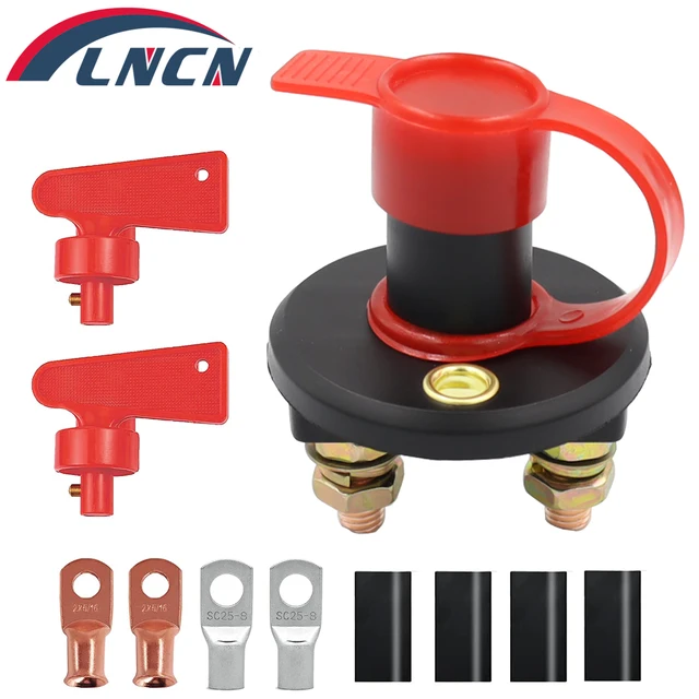 12V/24V wyłącznik zasilania akumulatora samochodowego odłącz izolator wyłącznik automatyczny wyłącznik główny wyłącznik Kill Cut-off izolowany klucz przełącznika obrotowego
