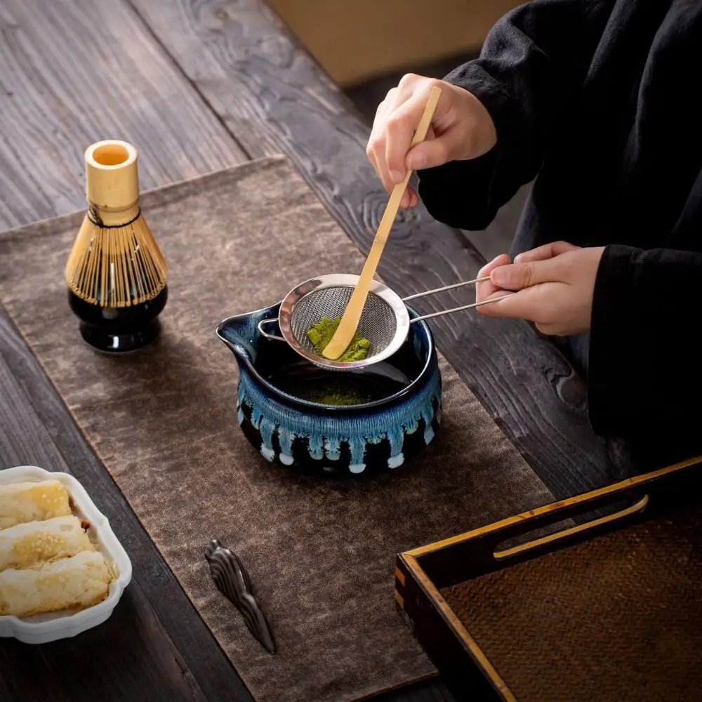 

Ceramic Bamboo Japanese Matcha Tea Set Matcha Bowl Matcha Whisk Holder Matcha Whisk Set Reusable Matcha Making Kit Tea Lovers