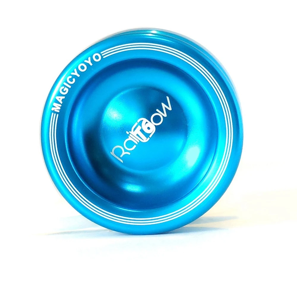 MAGICYOYO T6 Unresponsive Yo-Yo Metal Shining Finish Yoyo Ball Splash with Bag 5 Yo-Yo Strings,Red