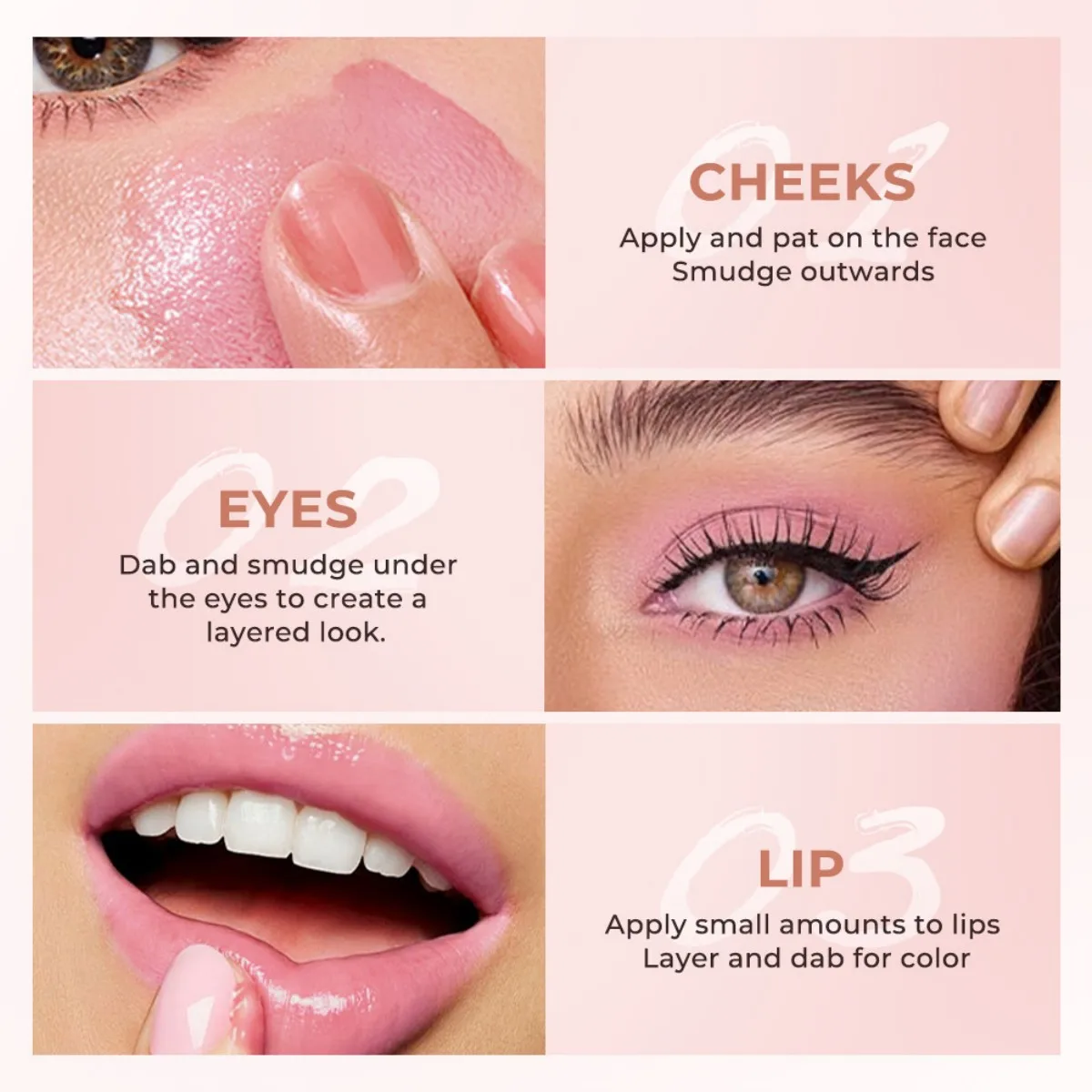 Czarny Kryształowy Róż Multi Balsam Magiczny Róż Zmieniający Temperaturę Żelowy Róż Kremowy do Ust Makijażu Oczu Różowy Tint do Policzków Paleta Rouge