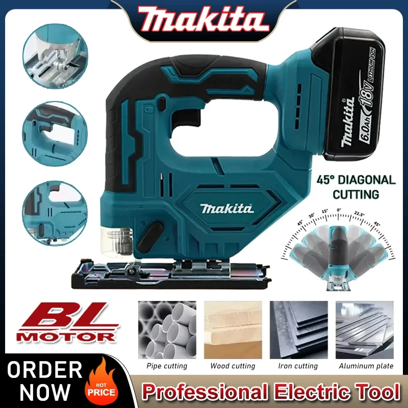 

Makita DJV182Z Cordless 18V Lithium Battery Rechargeable Electric Jig Saw Curve Saw Woodworking Cutting Multifunction Saw