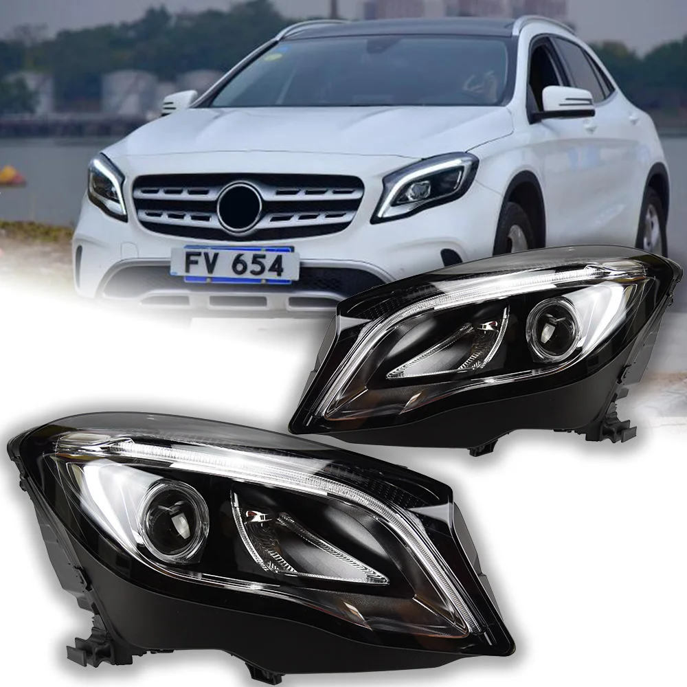 Car Lights for Benz GLA180 Headlight Projector Lens GLA200 X156 Signal Head Lamp GLA250 LED Headlights Drl Automotive Accessory