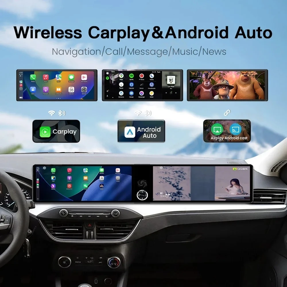 المزدوج 12.3 "CarPlay السيارات أندرويد 14 راديو السيارة لفورد فوكس 2019 2020 2021 2022 شاشة الوسائط المتعددة مشغل ستيريو GPS رئيس وحدة