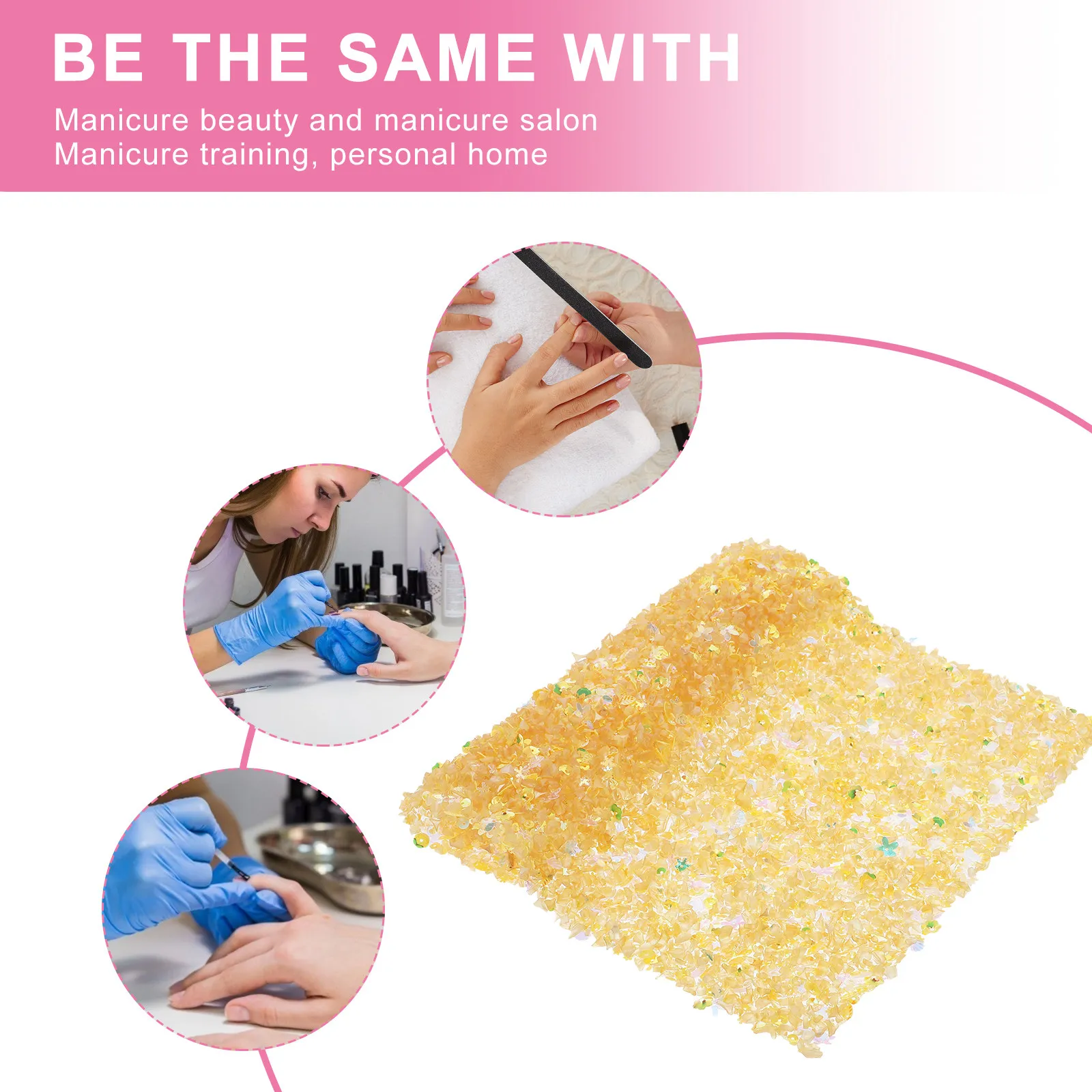 

1Pcs Shiny Nail Art Hand Mat Premium Manicure Cushion for Salon Or DIY Use Foldable Protective Desktop Pad Accessory